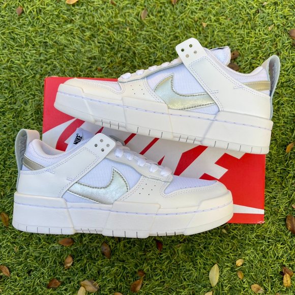 Nike Dunk low disrupt white silver shoes - Picture 2 of 4